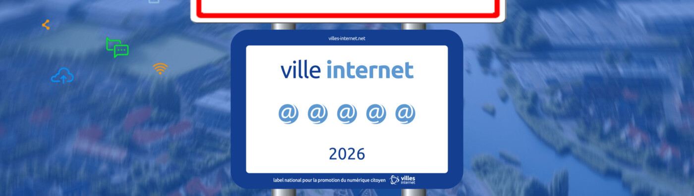 Illustration d'un panneau Ville Internet 2026